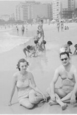 Dorothy and Car on Vacation 1950