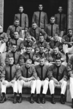 Bottom Row: Half-seated person?, Chris Kinard (seated), Don Parrish, Larry Isakson, Chuck McCloskey, Ric Wetherill, Steve Clement (Standing)
Next Row: Standing Ninninger (first name?), Bob Arvin, Chuck Moseley (seated), Cahill (first name?), Cam McConnell, Fred Laughlin, John Alger (Standing)
Next Row: Seated with forearms on knees ?, Steve Davis, next two seated ?, Bob Huffhines, Art Hester (African American)
Next Row: First two ?, Marty Schultenbrand (not sure of spelling)
Next Row (three standing); Mike Momcilovich, Bob Berdan, H2 yearlings 1962-63