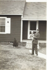Carl holding Bob Arvin 1943