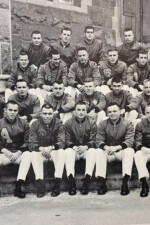 FIRST CLASS- First Row, L-R: T. VanDyk, J. Shuford, L. Clewley, D. Nowland, R. Rood, J. Peters, C. Burgardt, Second Row, LF: CR Arvin, M. Bonnett, Gheringer, F. Laughlin, H. Haines, R. Knudson, T. Thompson. Third Row L-R: R. Hallenbeck, T. Ryan, G. Menninger, R. Axley, D. Hawker. Fourth Row, L-R: R. Molepsky, J. Murphy, G. Farmelo, Kramer. I-2 Class USMA 64-65