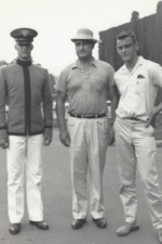Carl and Dave (Dorothy taking the picture) visit Cadet Arvin at West Point. Bob Carl and Dave Arvin